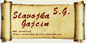 Slavojka Gajčin vizit kartica